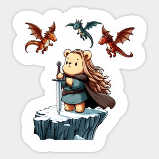 Bear Warrior Prince Cute Kawaii Sticker